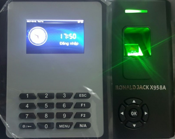 Ronald Jack X958A – Máy chấm công vân tay, thẻ cảm ứng